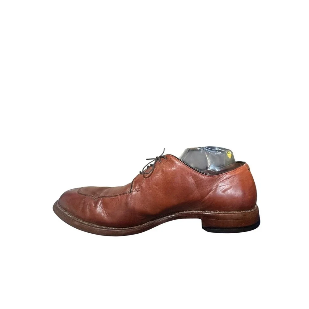 Allen Edmonds Delray Split Toe Chili Brown Leather Dress Shoes Mens Size 10.5 B
